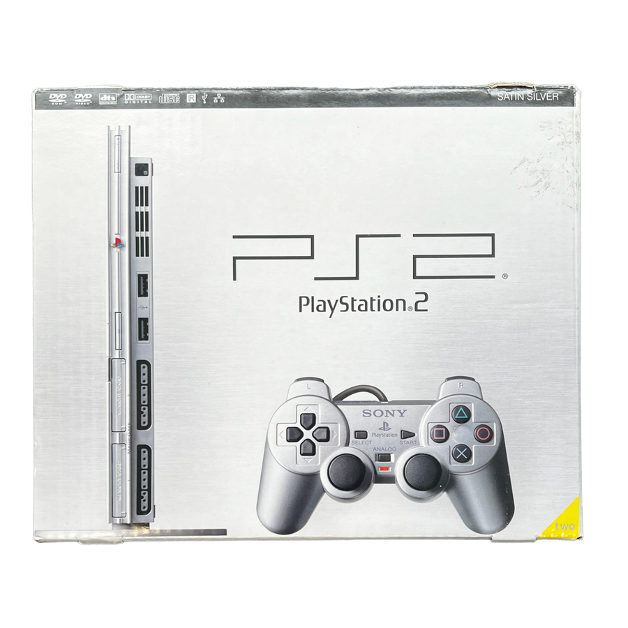 Sony-Playstation 2 Slim Console - Zilver (In doos) Tweedehands