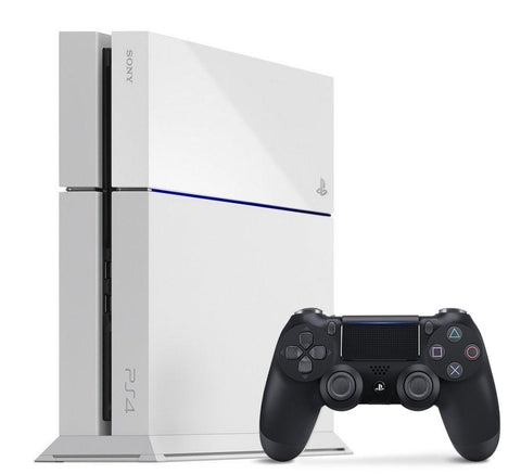 Sony-Playstation 4 Console - 500 GB - Wit (Incl. Zwarte controller) Tweedehands