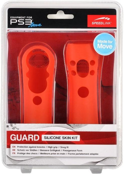 Speedlink-Siliconen Beschermhoes Kit voor Playstation 3 Move Controller - Rood (Nieuw)