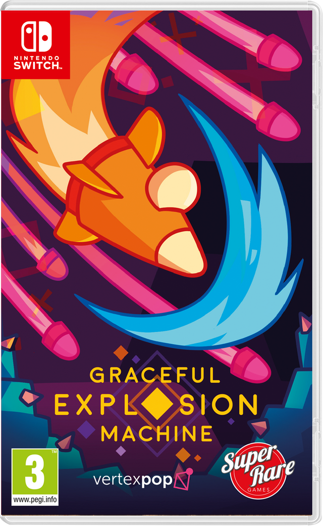Nintendo Switch Graceful Explosion Machine, doos voorkant, tweedehands