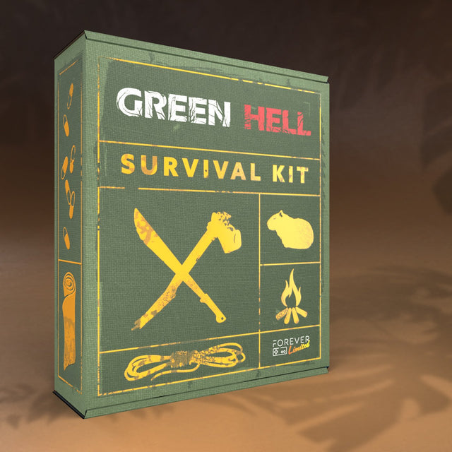 Nintendo Switch Green Hell Survival Kit, uitgeversafbeelding van de verzameldoos