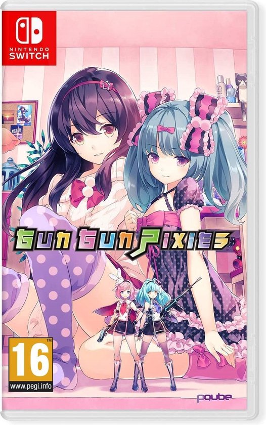 Nintendo Switch Gun Gun Pixies, doos voorkant, tweedehands