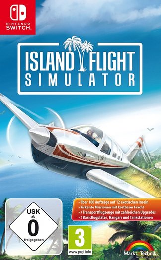 Nintendo Switch Island Flight Simulator, doos voorkant, Duitse USK-uitgave, tweedehands