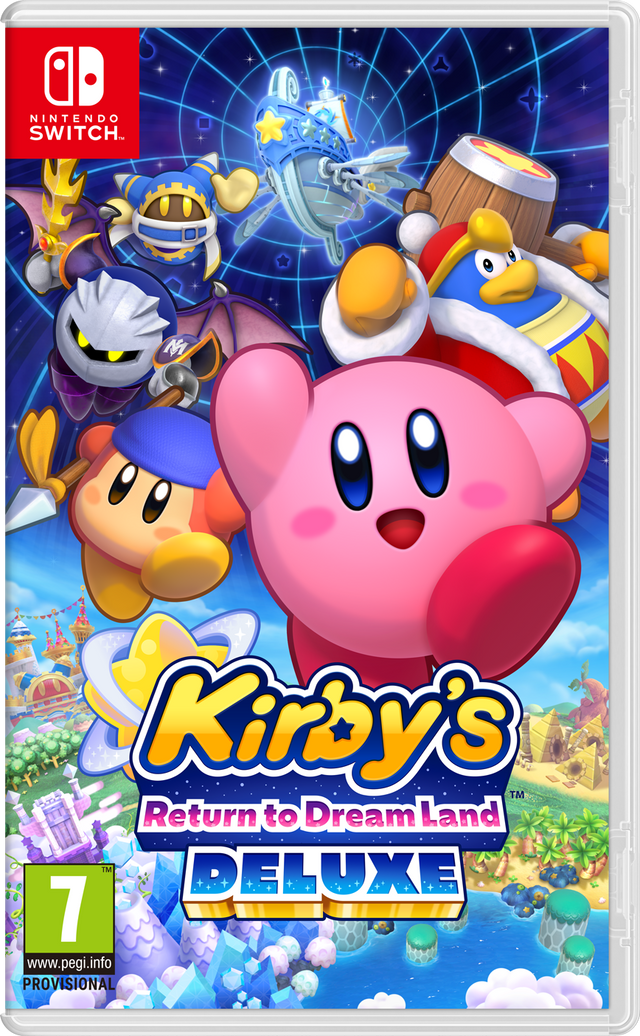 Nintendo Switch Kirby's Return to Dream Land Deluxe, doos voorkant, tweedehands