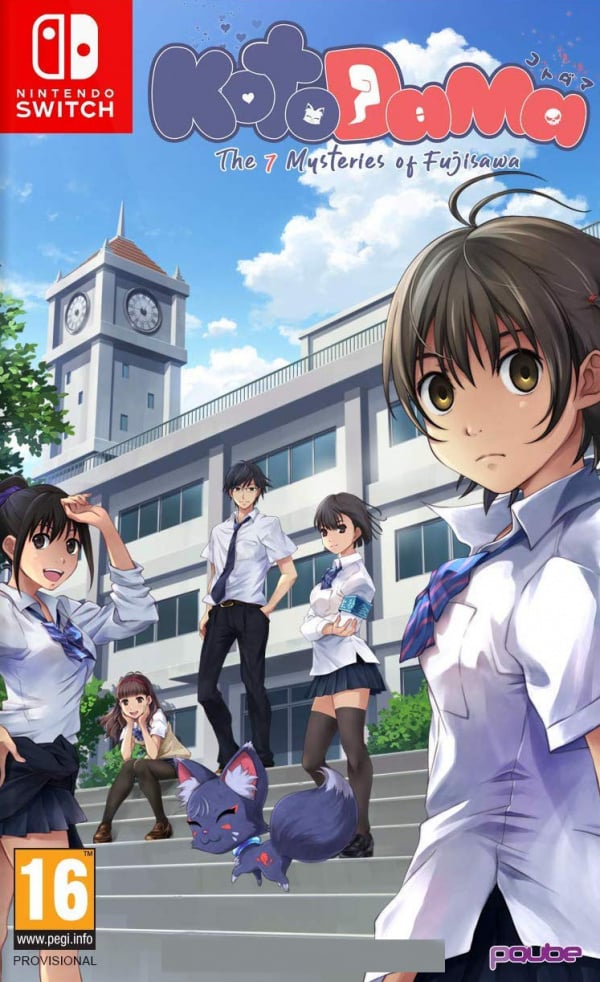 Nintendo Switch Kotodama The 7 Mysteries of Fujisawa, doos voorkant, tweedehands