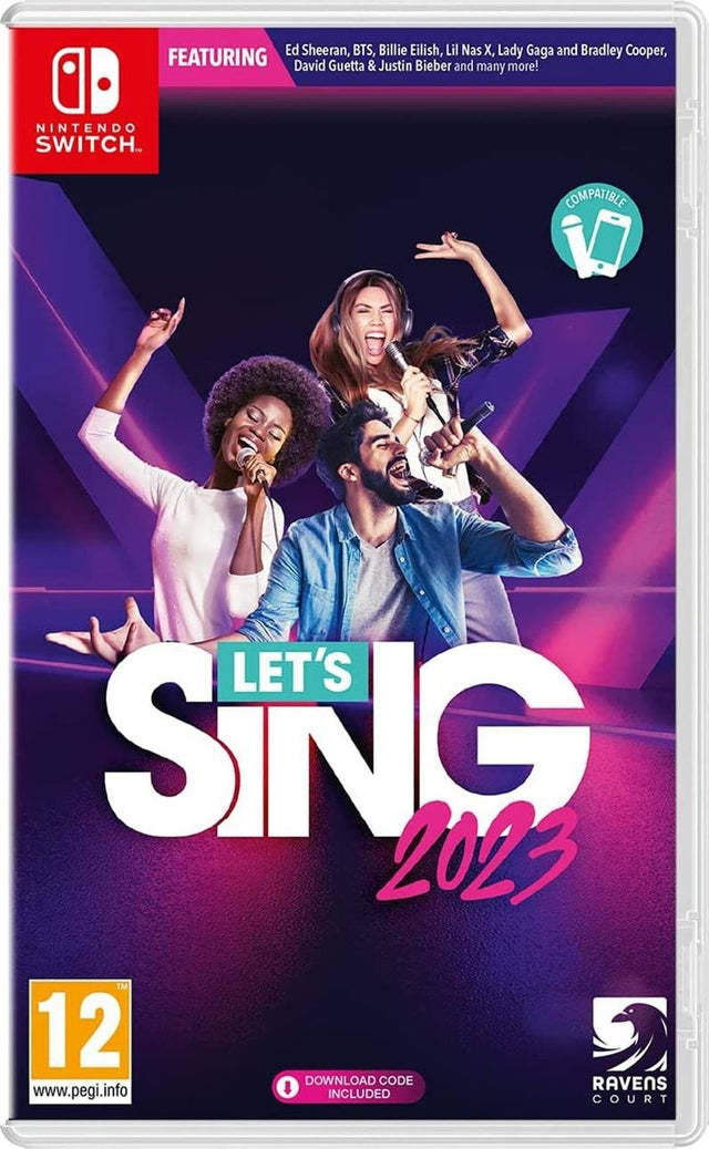 Nintendo Switch Let's Sing 2023, doos voorkant
