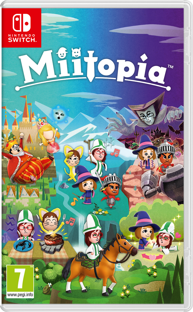 Nintendo Switch Miitopia, doos voorkant, tweedehands