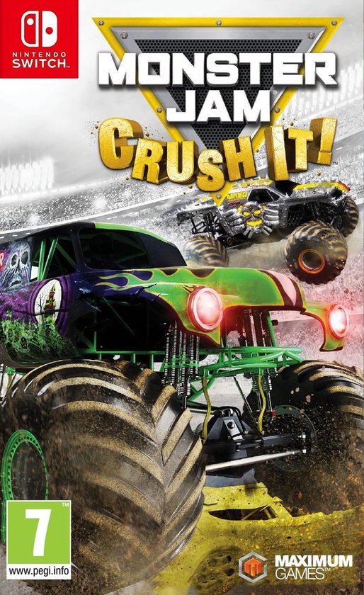 Nintendo Switch Monster Jam Crush It, doos voorkant, tweedehands