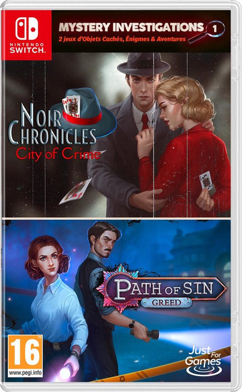 Switch-Mystery Investigations 1: Noir Chronicles: City of Crime + Path of Sin: Greed Tweedehands