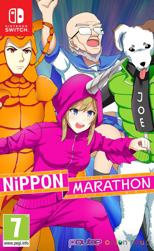 Nintendo Switch Nippon Marathon, doos voorkant, tweedehands