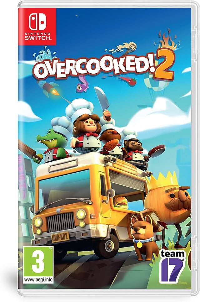 Nintendo Switch Overcooked 2, doos voorkant, tweedehands