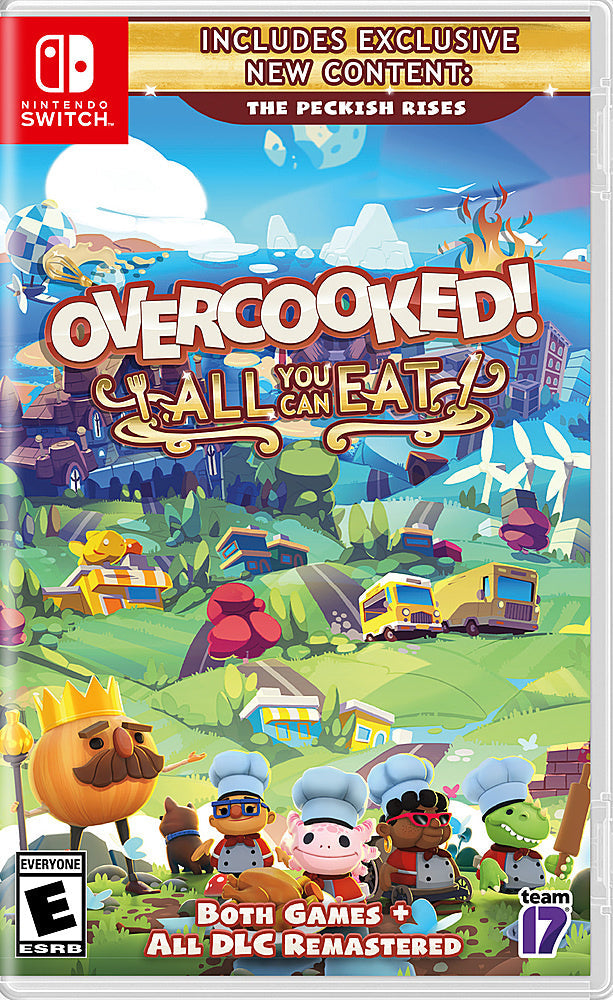 Nintendo Switch Overcooked All You Can Eat, doos voorkant, Amerikaanse ESRB-uitgave, tweedehands