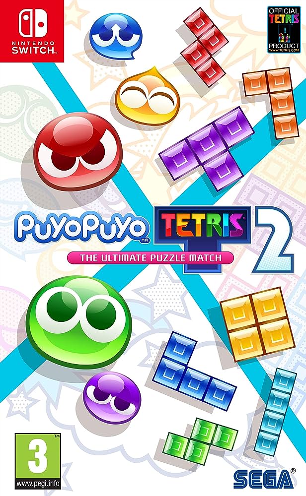 Nintendo Switch Puyo Puyo Tetris 2, doos voorkant, tweedehands