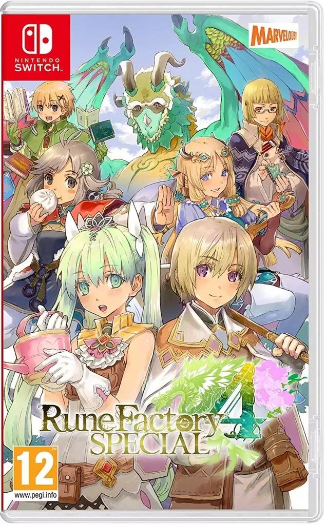 Nintendo Switch Rune Factory 4 Special, doos voorkant, tweedehands