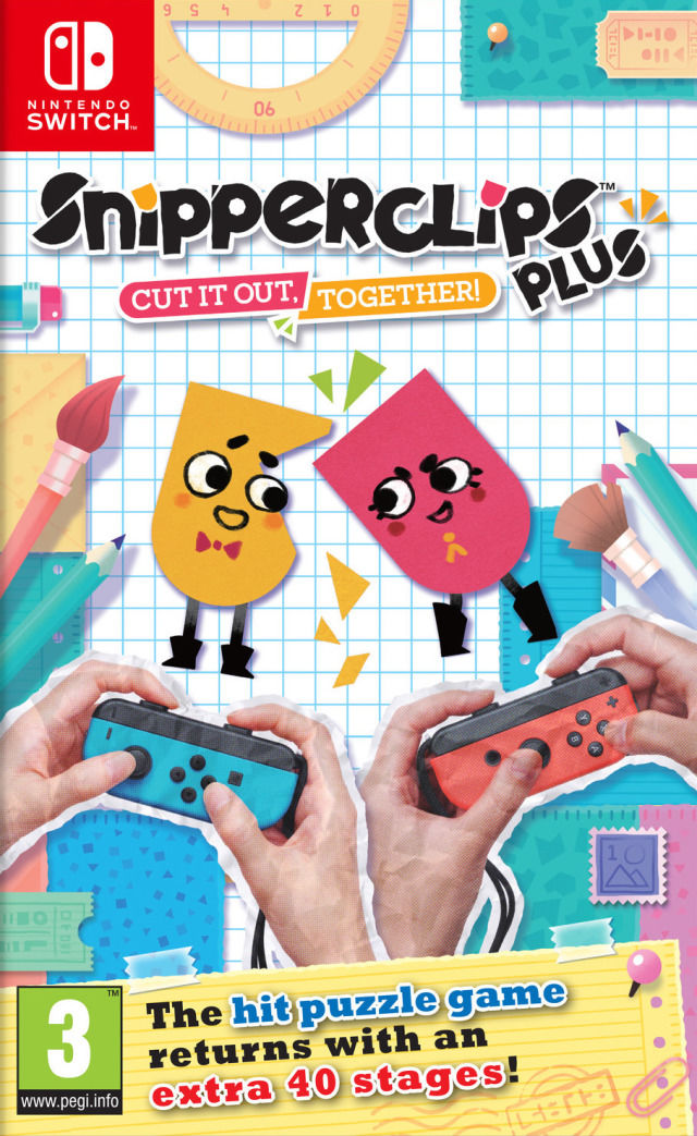 Nintendo Switch Snipperclips Plus Cut It Out Together, doos voorkant, tweedehands