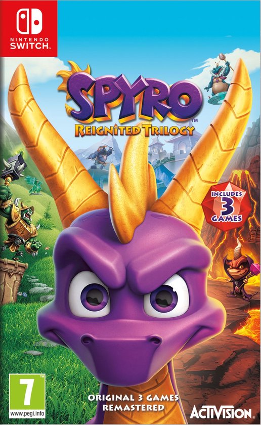 Nintendo Switch Spyro Reignited Trilogy, doos voorkant, tweedehands