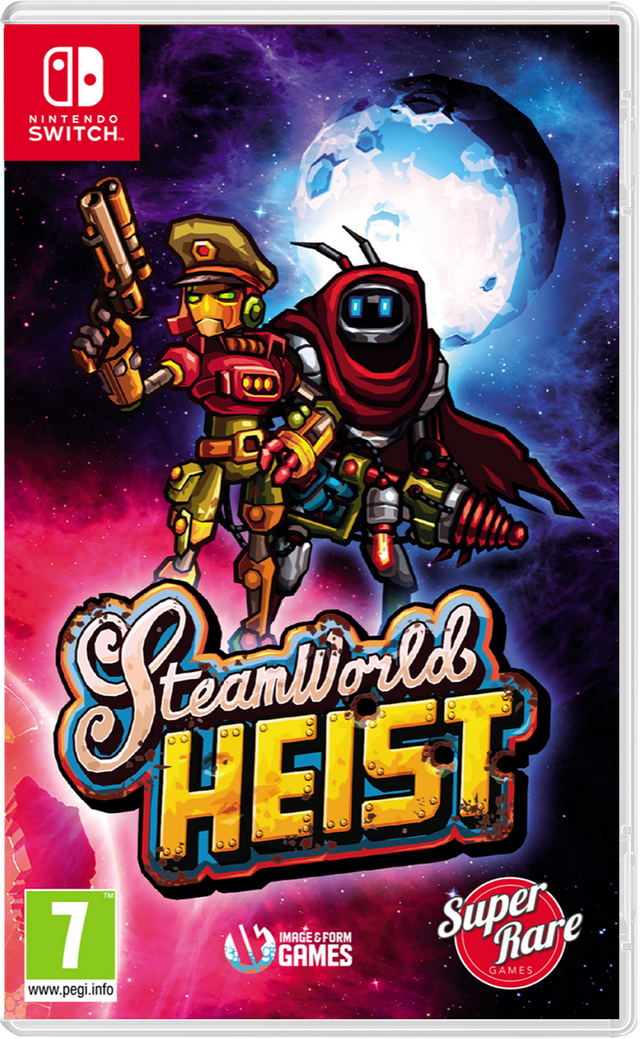 Nintendo Switch SteamWorld Heist, doos voorkant, tweedehands