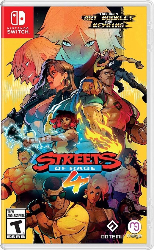 Nintendo Switch Streets of Rage 4, doos voorkant, Amerikaanse ESRB-uitgave, tweedehands