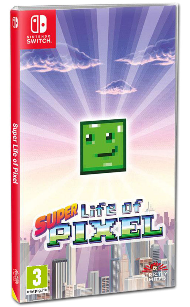 Nintendo Switch Super Life of Pixel, doos voorkant, tweedehands