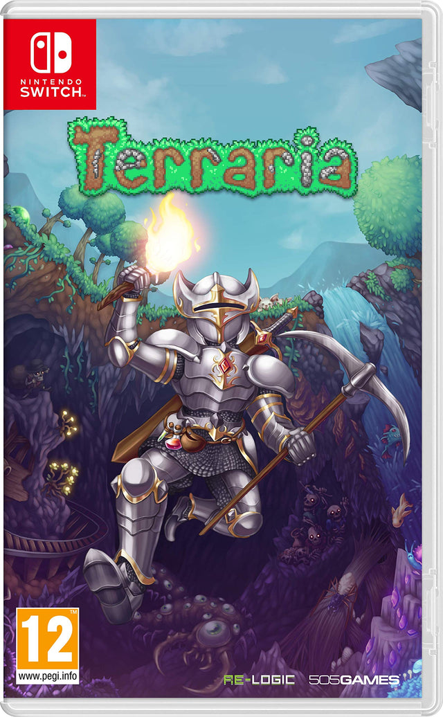 Nintendo Switch Terraria, doos voorkant, tweedehands