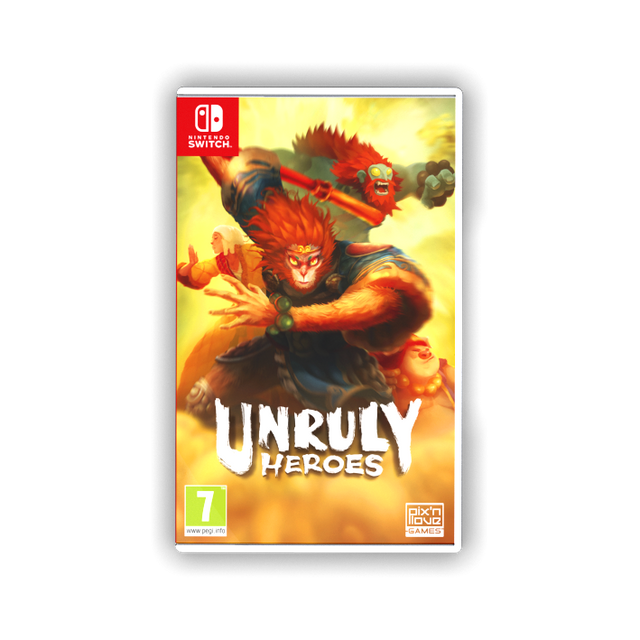 Nintendo Switch Unruly Heroes, doos voorkant, tweedehands