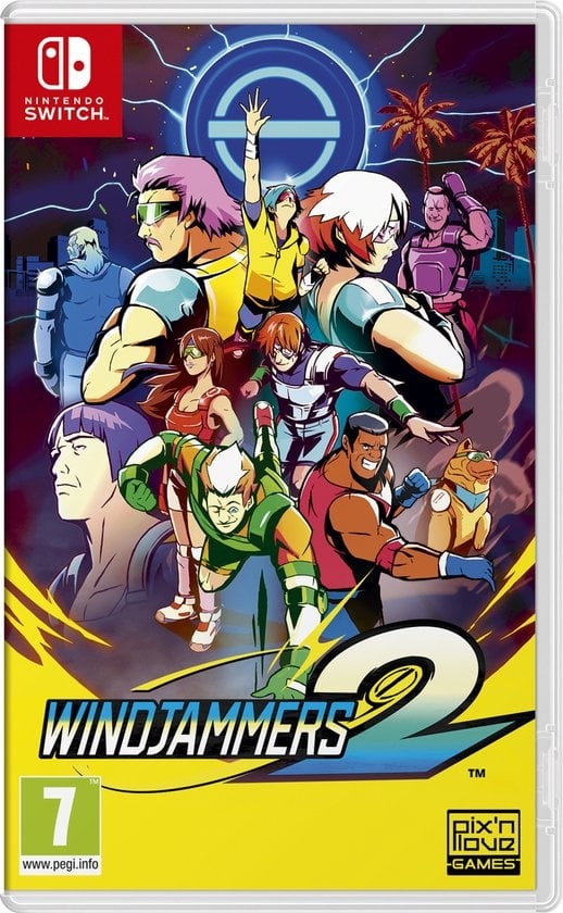 Nintendo Switch Windjammers 2, doos voorkant, tweedehands