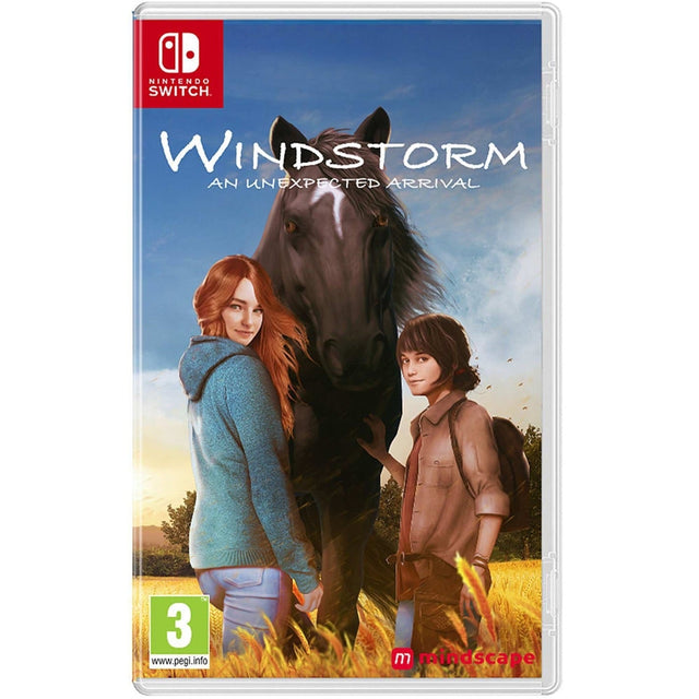 Nintendo Switch Windstorm Ari's Arrival, doos voorkant met titel An Unexpected Arrival, tweedehands