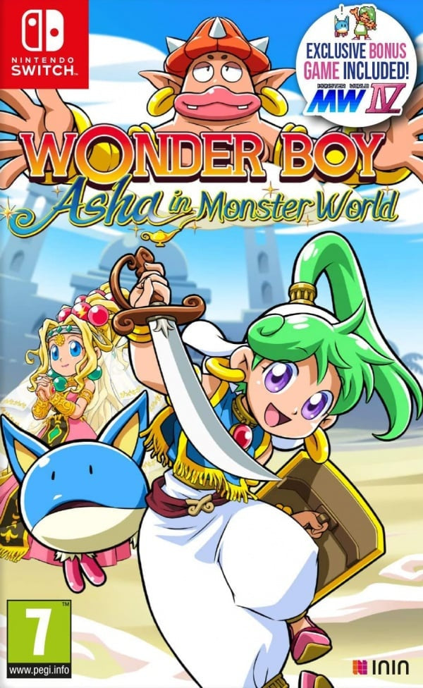 Nintendo Switch Wonder Boy Asha in Monster World, doos voorkant, tweedehands