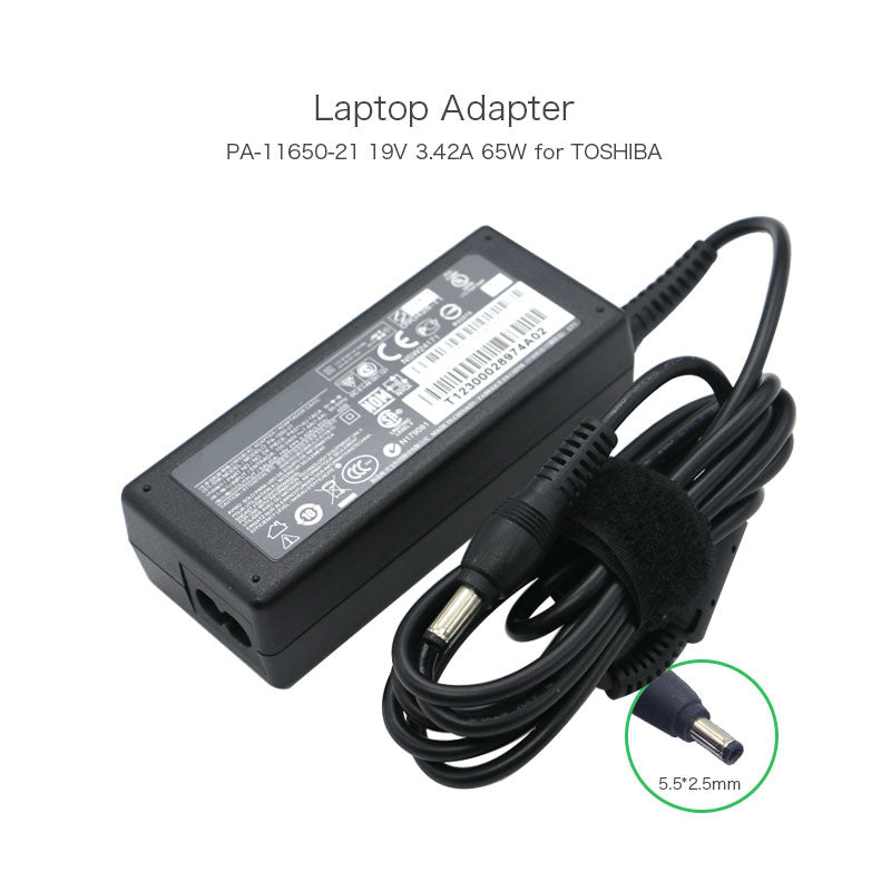 Toshiba-Laptop Adapter (PA-1650-21) (Incl. Stroomkabel) Tweedehands