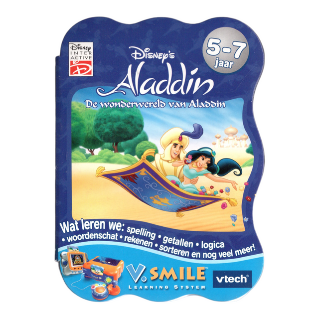 VTech V.Smile De Wonderwereld van Aladdin, verpakking voorkant, nieuw in verpakking