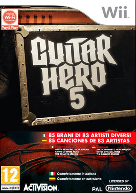 Wii-Guitar Hero 5 Tweedehands