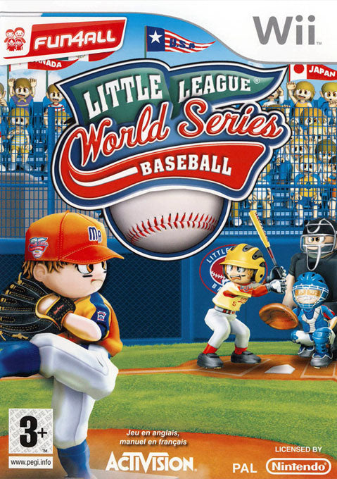 Nintendo Wii Little League World Series Baseball van Activision, doos voorkant met honkballers, Franse tekst, tweedehands