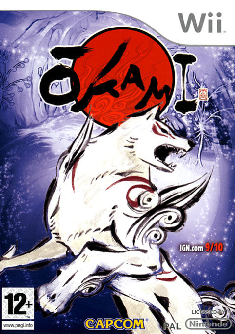 Nintendo Wii Okami, doos voorkant, tweedehands