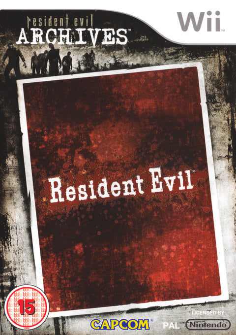 Nintendo Wii Resident Evil Archives Resident Evil, doos voorkant met BBFC 15-label, tweedehands
