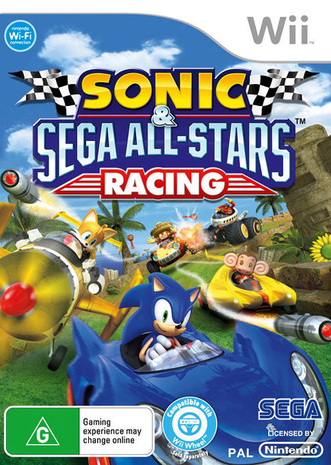 Wii-Sonic and Sega All-Stars Racing Tweedehands