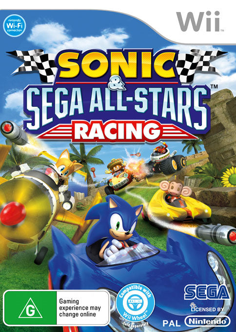 Wii-Sonic and Sega All-Stars Racing Tweedehands