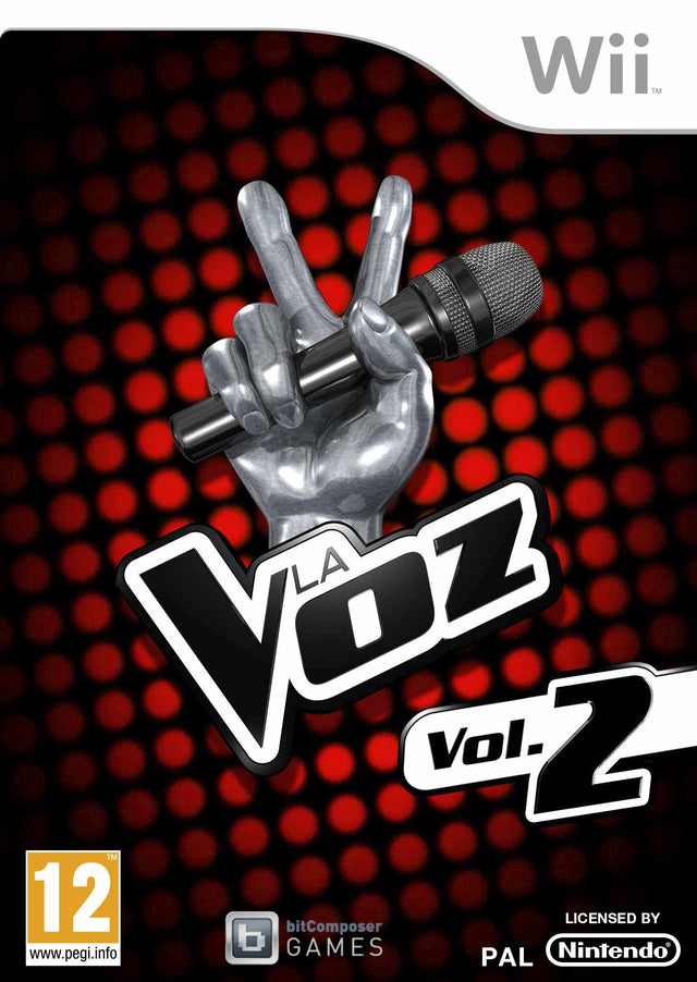 Nintendo Wii The Voice 2, doos voorkant van de Spaanse uitgave La Voz Vol. 2, tweedehands