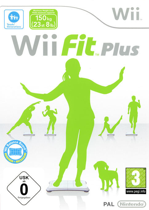 Nintendo Wii Fit Plus, doos voorkant met USK-leeftijdslabel