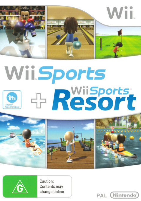 Wii-Wii Sports + Wii Sports Resort (Cardboard) Tweedehands