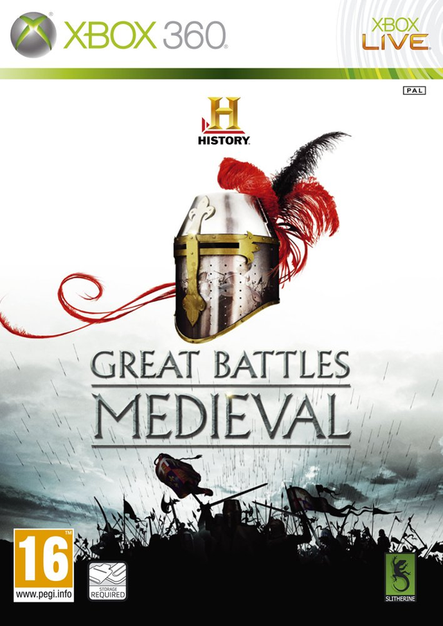 Xbox 360 History Channel Great Battles Medieval, doos voorkant, tweedehands