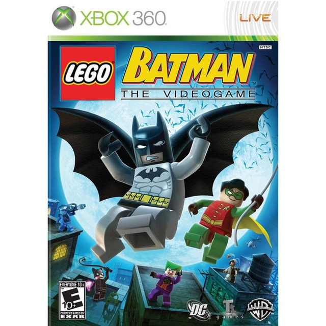 Xbox 360 LEGO Batman The Videogame, doos voorkant, Amerikaanse NTSC-uitgave, tweedehands