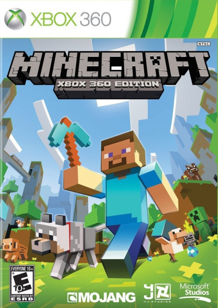 Xbox 360 Minecraft Xbox 360 Edition, doos voorkant, Amerikaanse ESRB-uitgave, tweedehands