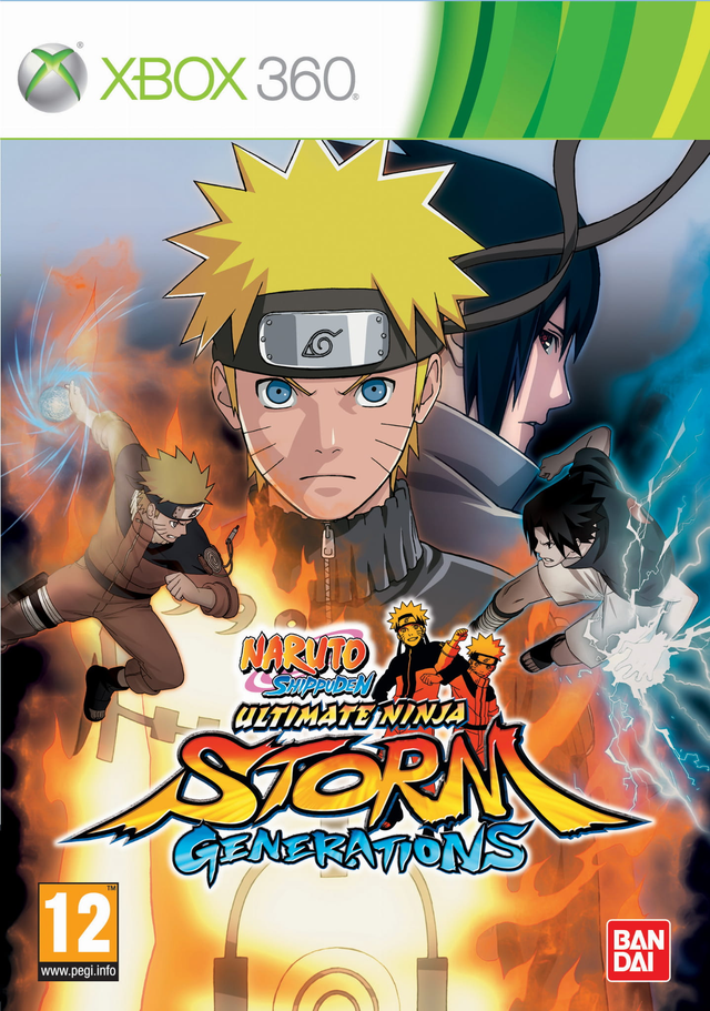 Xbox 360 Naruto Shippuden Ultimate Ninja Storm Generations, doos voorkant, tweedehands