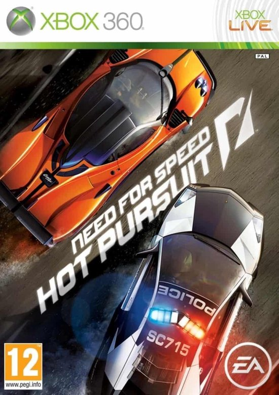 Xbox 360 Need for Speed Hot Pursuit, doos voorkant, tweedehands