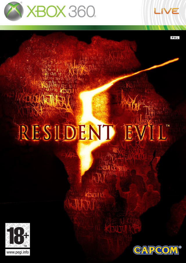 Xbox 360 Resident Evil 5, doos voorkant, tweedehands