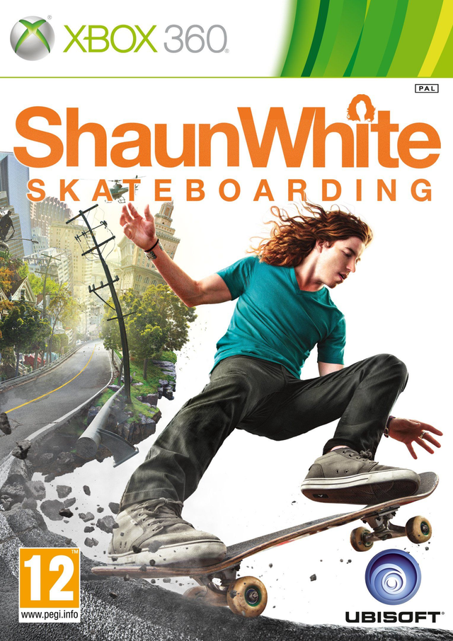 Xbox 360 Shaun White Skateboarding, doos voorkant, tweedehands