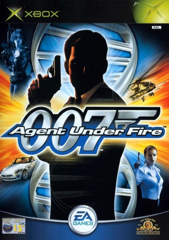 Xbox James Bond 007 Agent Under Fire, doos voorkant, tweedehands