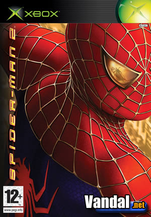 Xbox Spider-Man 2, doos voorkant met watermerk, tweedehands