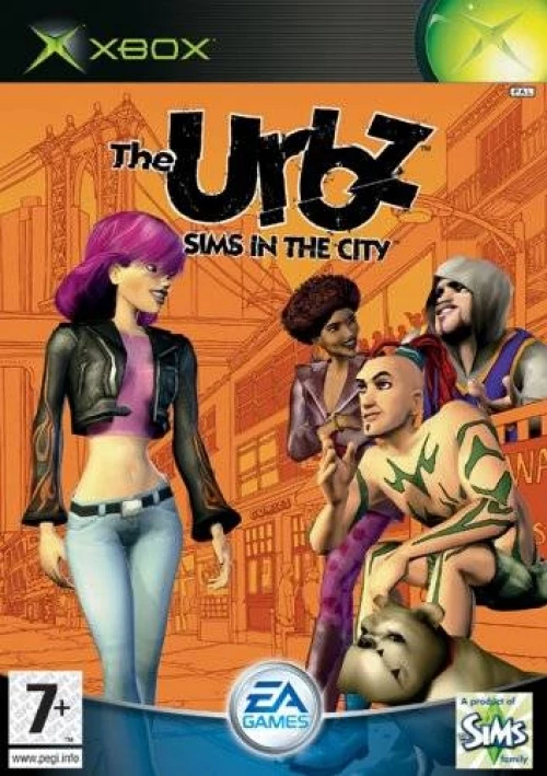 Xbox The Urbz Sims in the City, doos voorkant, tweedehands