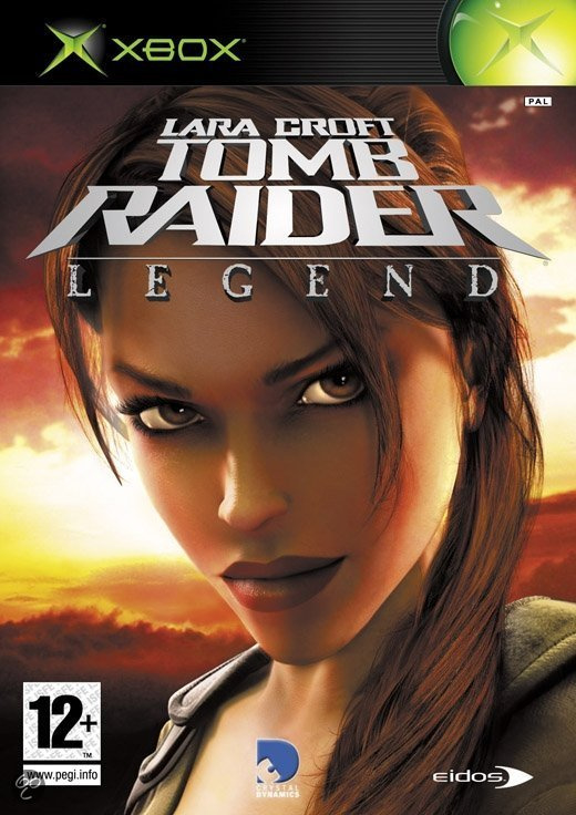 Xbox Lara Croft Tomb Raider Legend, doos voorkant, tweedehands